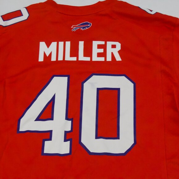 Men's On Field Nike Buffalo Bills Von Miller Color Rush Red Jersey Size Large - Picture 4 of 6
